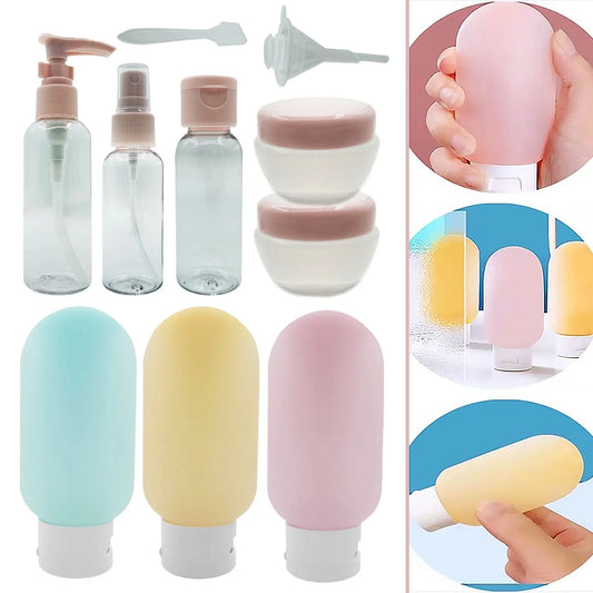 Leak-Proof Travel Size Containers, 11 Pack Travel Bottles Set for Toiletries, Lightweight & Portable Travel Accessories for Shampoo Conditioner Lotion Body Wash