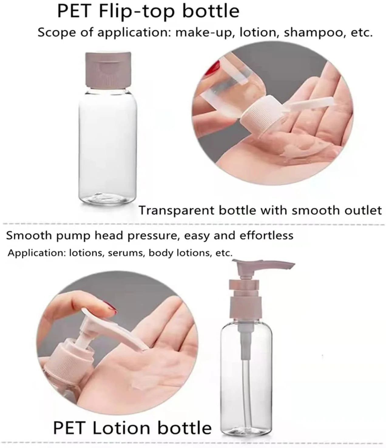 Leak-Proof Travel Size Containers, 11 Pack Travel Bottles Set for Toiletries, Lightweight & Portable Travel Accessories for Shampoo Conditioner Lotion Body Wash